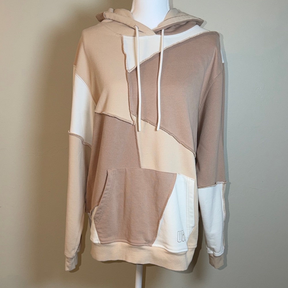 UGG Women's Medium Piecework Sand Color Hoodie Sweatshirt